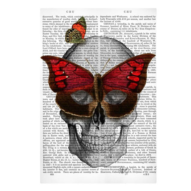 Leinwandbild - Grusellektüre - Schmetterlingsmaske - Hochformat 3:2