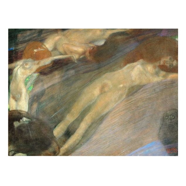 schöne Leinwandbilder Gustav Klimt - Bewegtes Wasser