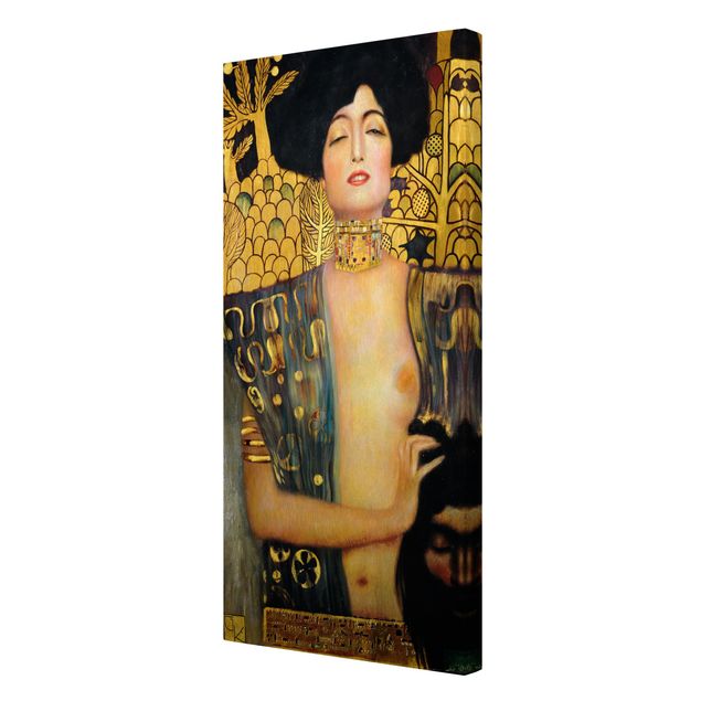 Leinwandbild Gustav Klimt - Kunstdruck Judith I - Hoch 1:2 - Jugendstil