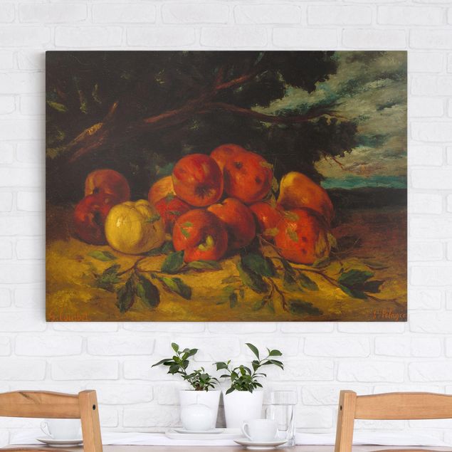 Wandbilder Gustave Courbet - Apfelstillleben