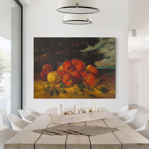 Leinwandbilder kaufen Gustave Courbet - Apfelstillleben