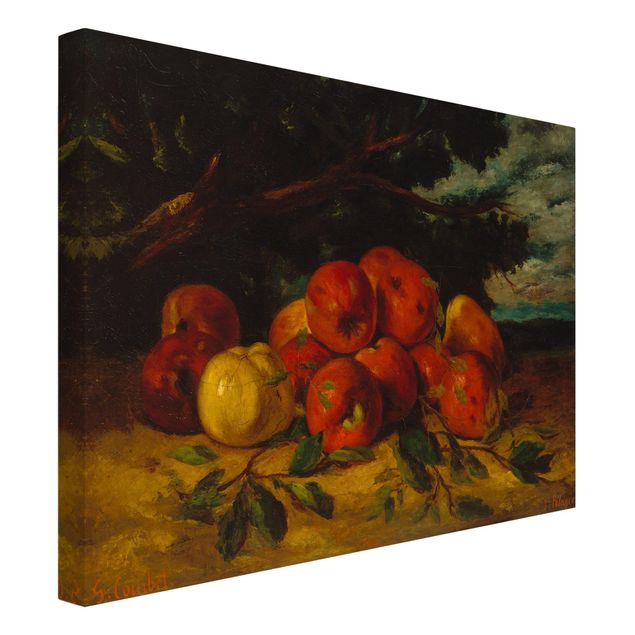 Leinwandbild - Gustave Courbet - Apfelstilleben - Quer 4:3