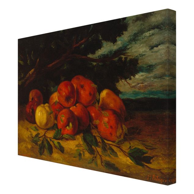 Leinwandbild - Gustave Courbet - Apfelstilleben - Quer 4:3