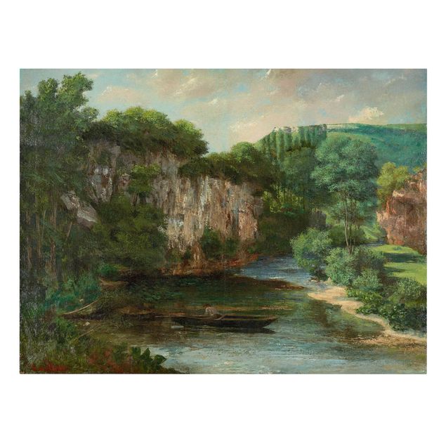 Leinwandbild - Gustave Courbet - Der Oraguay-Felsen - Quer 4:3