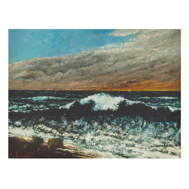 Leinwandbild - Gustave Courbet - Die Woge - Quer 4:3