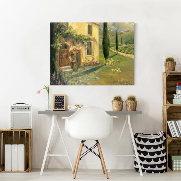 Wandbilder Italienische Landschaft - Zypresse
