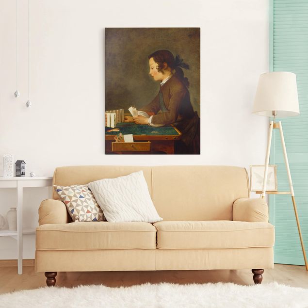 Leinwandbilder kaufen Jean-Baptiste Siméon Chardin - Junges Mädchen