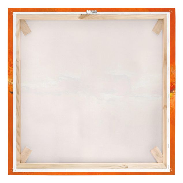 Leinwandbild - Komposition in Orange - Quadrat 1:1