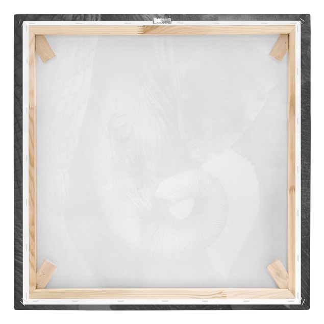 Leinwandbild Schwarz-Weiß - Mutterliebe - Quadrat 1:1