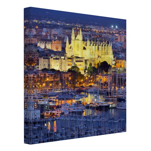 Leinwandbilder kaufen Palma de Mallorca City Skyline und Hafen