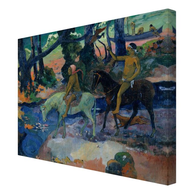 Leinwandbild - Paul Gauguin - Die Furt (oder: Die Flucht) - Quer 4:3