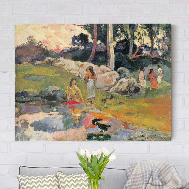 Impressionistische Bilder Paul Gauguin - Flussufer