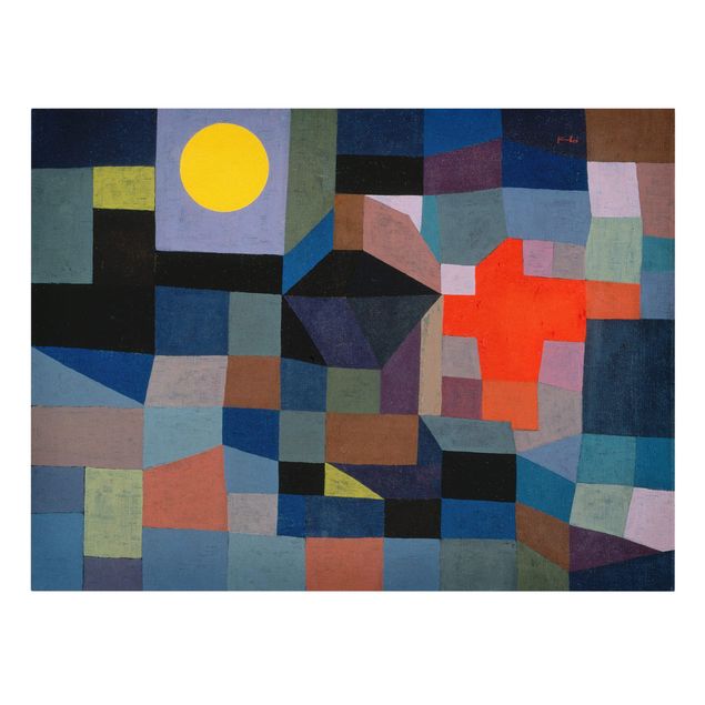 schöne Leinwandbilder Paul Klee - Feuer bei Vollmond
