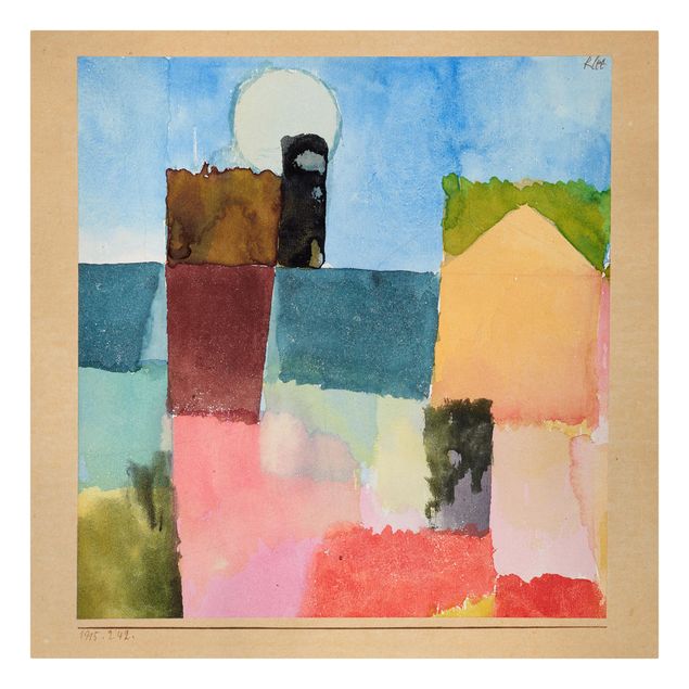 Leinwandbild - Paul Klee - Mondaufgang (St. Germain) - Quadrat 1:1