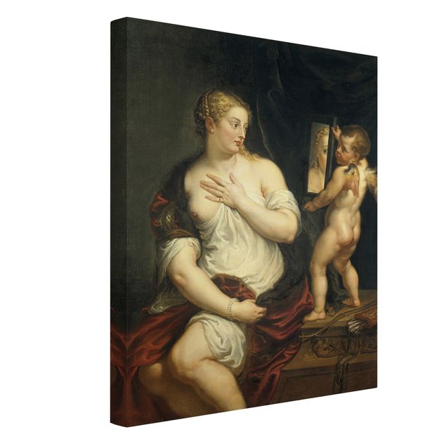 Leinwandbild - Peter Paul Rubens - Venus und Cupido - Hoch 3:4