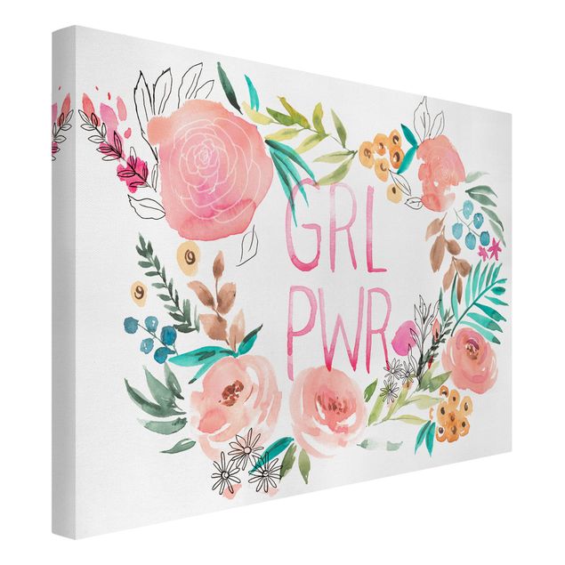 Wandbilder Rosa Blüten - Girl Power
