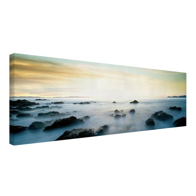 Leinwandbild Sonnenuntergang Ozean Natur Panoramabild Kunstdrucke M0262
