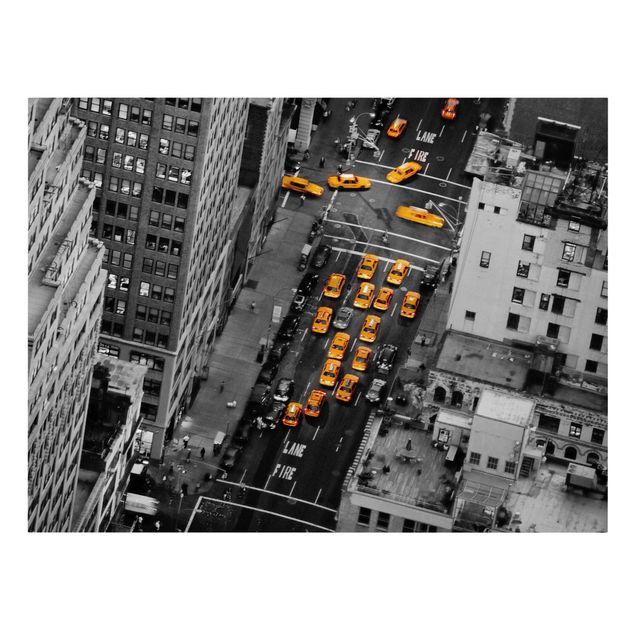 Leinwandbild - Taxilichter Manhattan - Quer 4:3