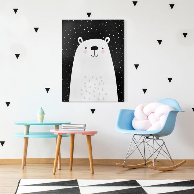 Wandbilder Tierpark mit Mustern - Eisbär