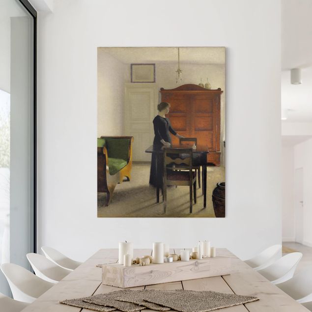 Leinwandbilder kaufen Vilhelm Hammershoi - Ida in einem Interieur