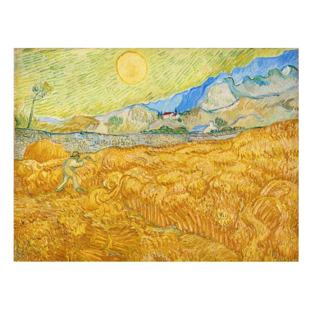 Leinwandbilder kaufen Vincent van Gogh - Kornfeld mit Schnitter