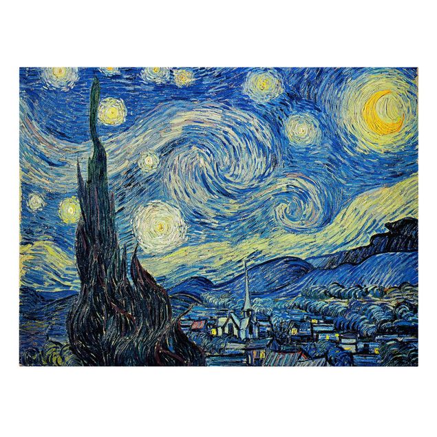 Leinwandbild - Vincent van Gogh - Sternennacht - Quer 4:3