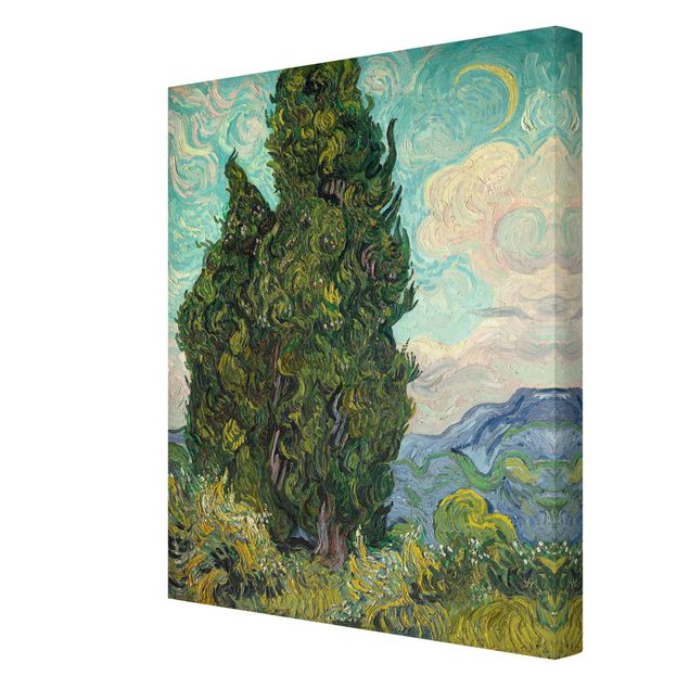 Leinwandbilder kaufen Vincent van Gogh - Zypressen