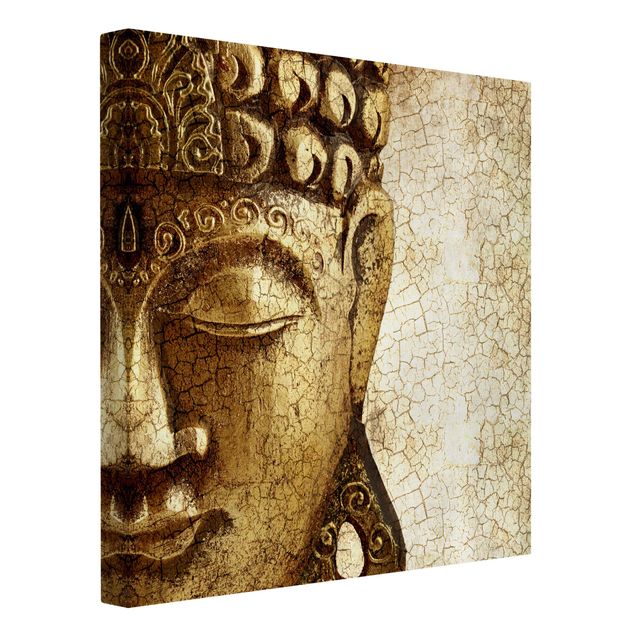 Leinwandbild - Vintage Buddha - Quadrat 1:1