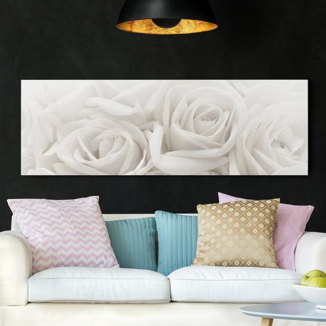 Wandbild Bilder Black & White Rose Leinwand Bild 