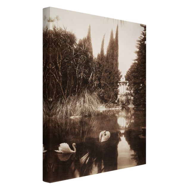 schöne Leinwandbilder Wilhelm von Gloeden - Im Park der Villa Tasca