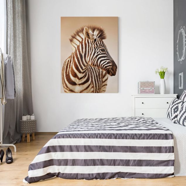 Leinwandbilder kaufen Zebra Baby Portrait