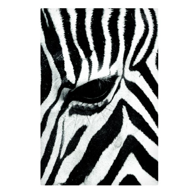 Leinwandbild Schwarz-Weiß - Zebra Crossing No.3 - Hoch 2:3