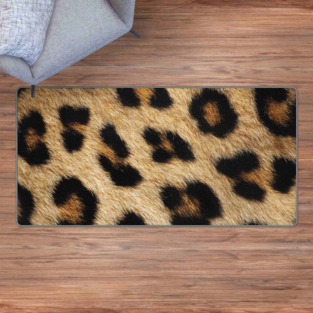 Teppich braun Leopardenfell hell