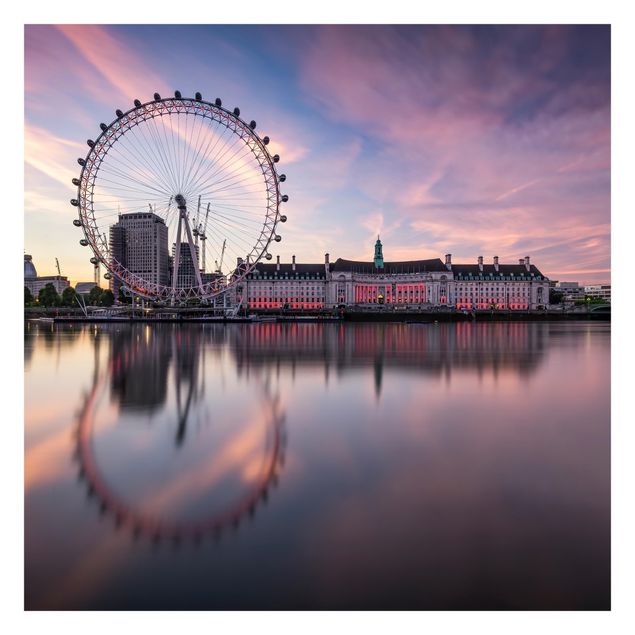 Tapete selbstklebend London Eye bei Sonnenaufgang