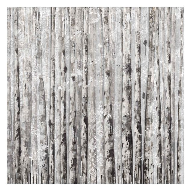 selbstklebende Tapete Malerischer Birkenwald