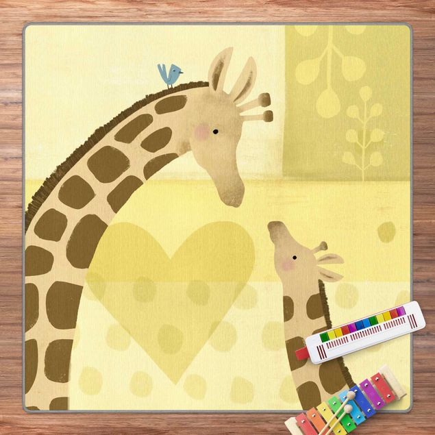 Moderner Teppich Mama und ich - Giraffen