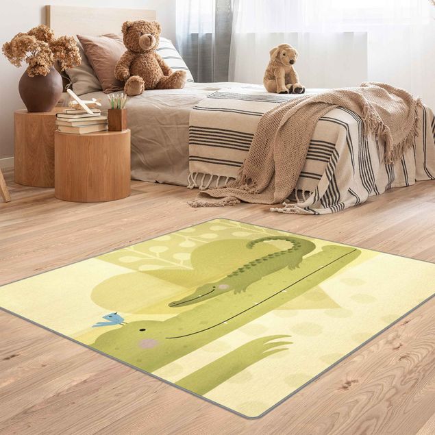 Teppich grün Mama und ich - Krokodile