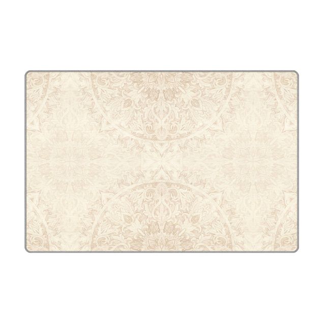 Teppich - Mandala Aquarell Ornament Muster beige