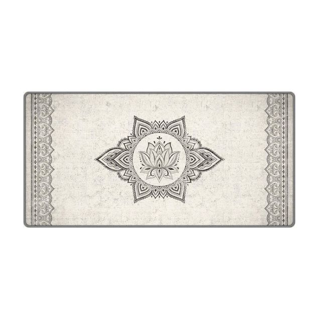 Teppich - Mandala Lotus Betonoptik