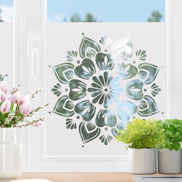Fensterfolie mit Motiv Mandalablüte II