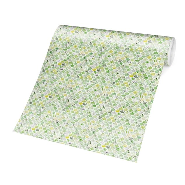 Moderne Tapeten Marmor Muster Frühlingsgrün