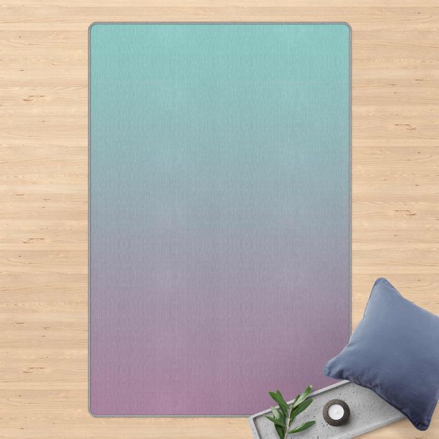 Teppich abstrakt Mint-Violett Farbverlauf