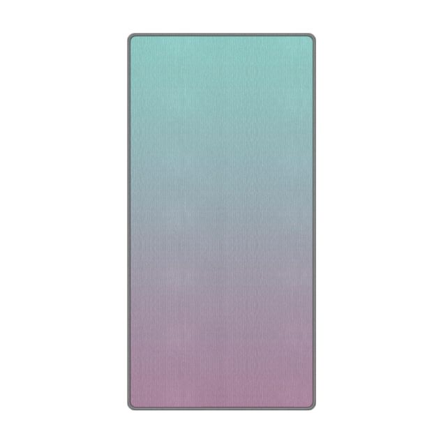 Teppich - Mint-Violett Farbverlauf