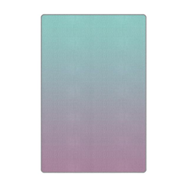 Teppich - Mint-Violett Farbverlauf