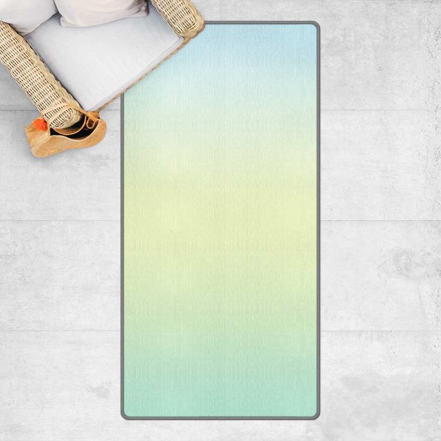 Teppich modern Mint Farbverlauf