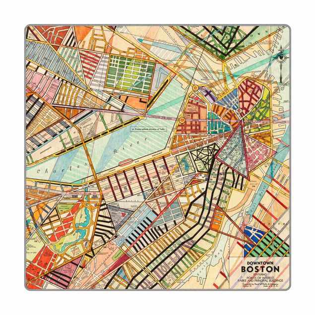 Teppich - Moderne Karte von Boston