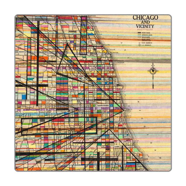 Teppich - Moderne Karte von Chicago