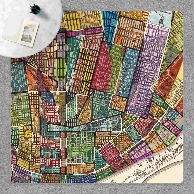 Teppich Weltkarte Moderne Karte von St. Louis