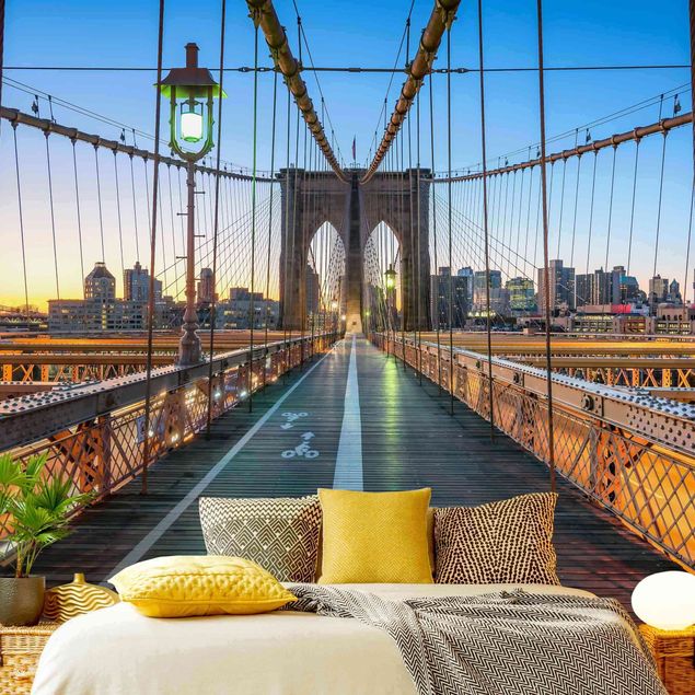 Design Tapeten Morgenblick von der Brooklyn Bridge