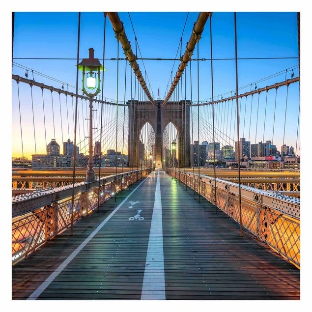 Fototapete selbstklebend Morgenblick von der Brooklyn Bridge